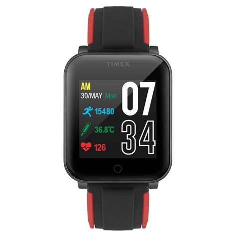 Timex Helix Unisex Tech Digital Dial Rectangle Case Temperature HRM Sp