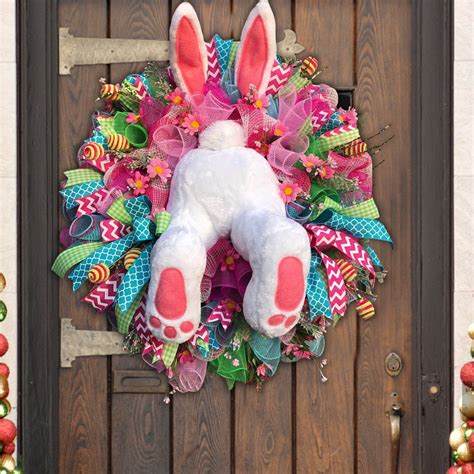 F# Easter Bunny Butt Wreath Kit Door Decorations E... – Grandado