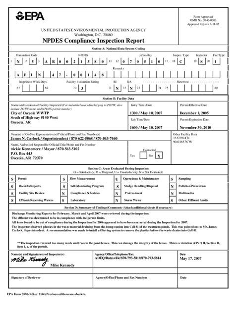 Image result for NPDES Inspection Form