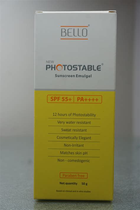 Photostable Sunscreen Emulgel SPF 55+ PA++++