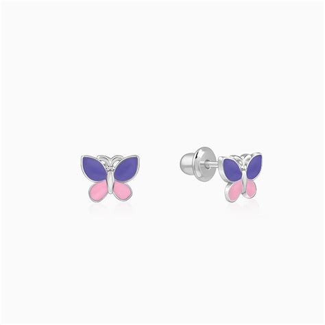 Silver Winglet Kids Stud Earrings | GIVA – GIVA