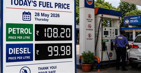 Check out petrol and diesel prices in Chennai on May 28, 2026