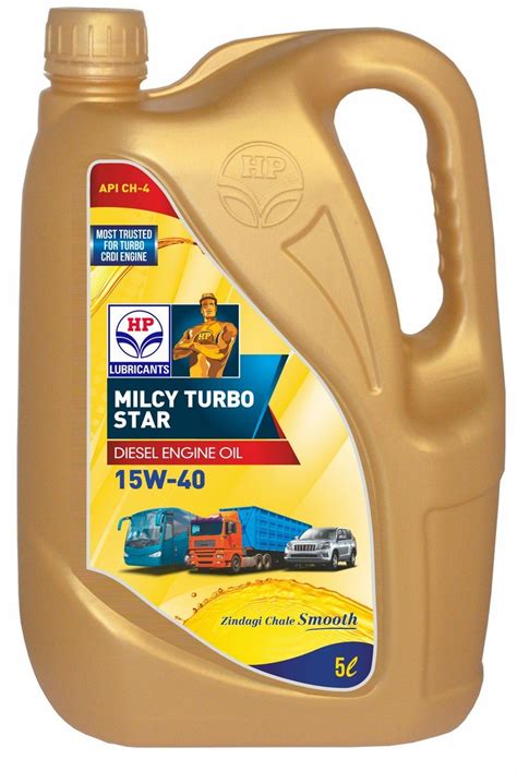 HP Lubricants Milcy Turbostar 15W-40 API CH4 Engine Oil for Cars (5 L ...