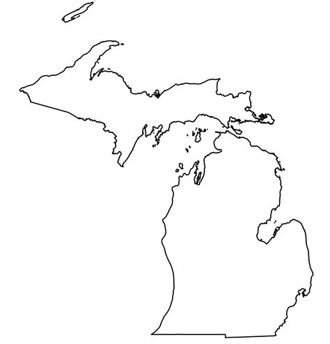 Outline Map Michigan