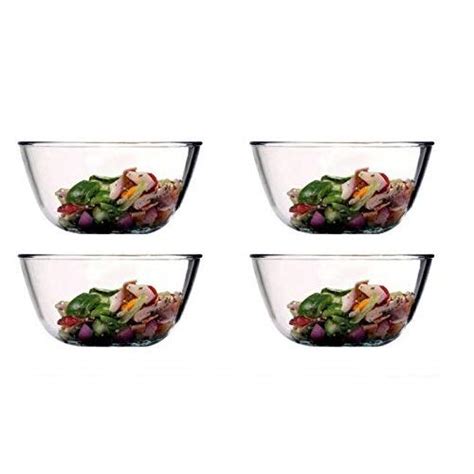 Buy Femora Borosilicate Solid Mixing Bowl - 700ml, Set of 4 Online at ...