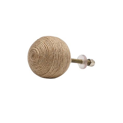 Handmade Brown Jute Round Drawer Knobs