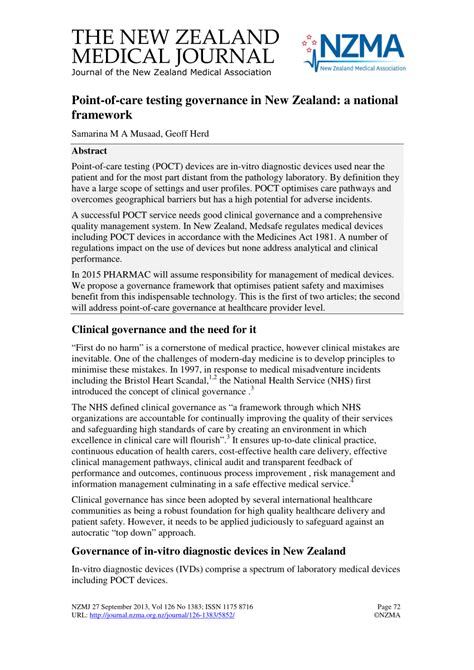 Image result for Point of Care Testing Governance Flowchart