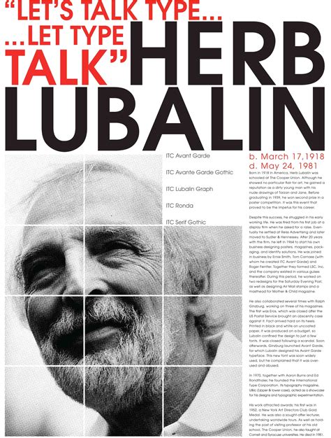 Herb Lubalin | Herb lubalin, Typography poster, Graphic design posters