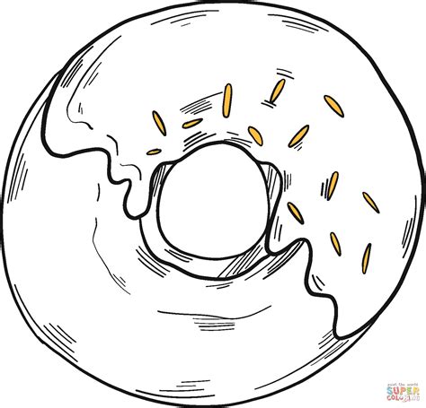 Donut Coloring Page