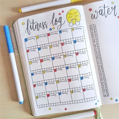 Image result for Bullet Journal Exercise Log