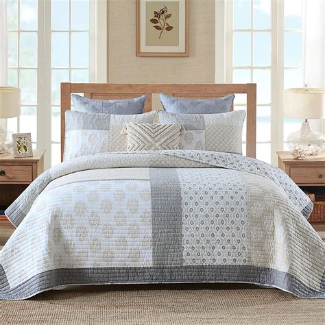 Amazon.com: Finlonte Quilt Set Queen Size - 100% Cotton Queen Comforter ...
