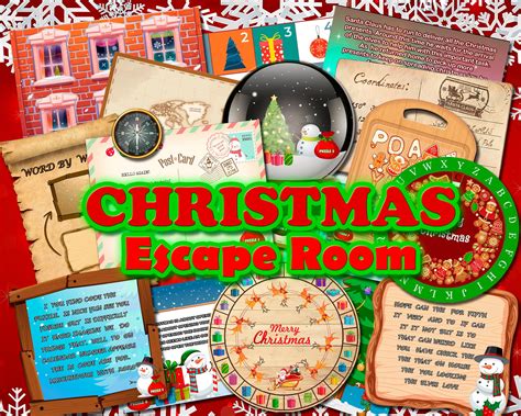 Christmas Escape Room Kit Adults, Teens Santa Printable Mystery Games ...