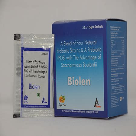 Biolen sachet - Blend of four Natural Probiotic Strains & A Prebiotic ...
