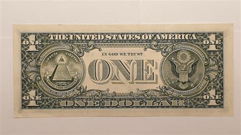 Back Of One Dollar Bill Clip Art