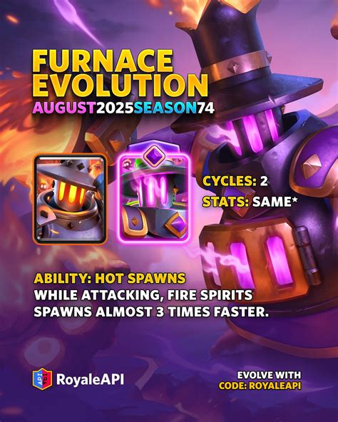 Furnace Evolution - August 2025 (Season 74) - Clash Royale News Blog ...