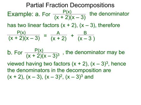 16 partial fraction decompositions x | PPTX