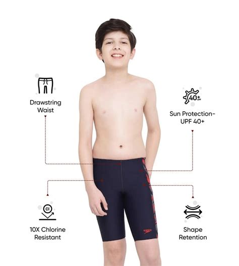 Buy Speedo Boys Hyper Boom Jammer True Navy-Fed Red-Dove Grey Swimwear ...