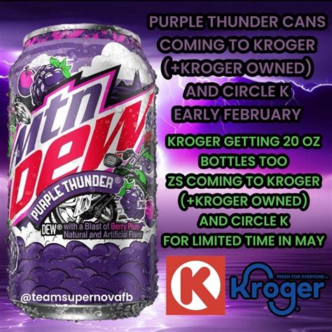 New Mtn Dew flavor (Purple Thunder) coming to Kroger and Circle K in ...