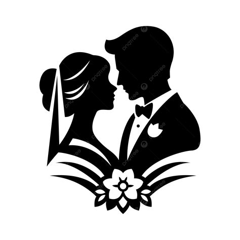 Wedding Silhouette Bride And Groom Clipart Transparent Background Vector, Wedding Clipart ...