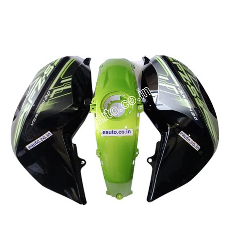 Tank Cover with Graphics for Yamaha FZ-S V2.0 | Black & Green | Set of