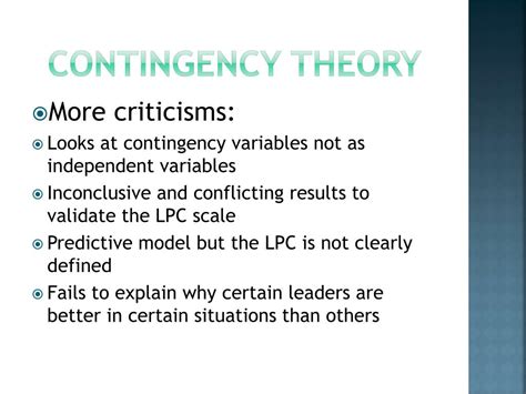 Image result for Elements of Contingency Theory