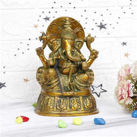 ARTVARKO Brass Ashtavinayak Ganpati Idol Ganesha Ganesh Murti Home ...