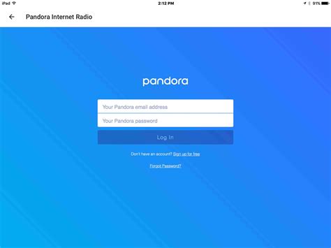 Image result for Pandora Radio Log In