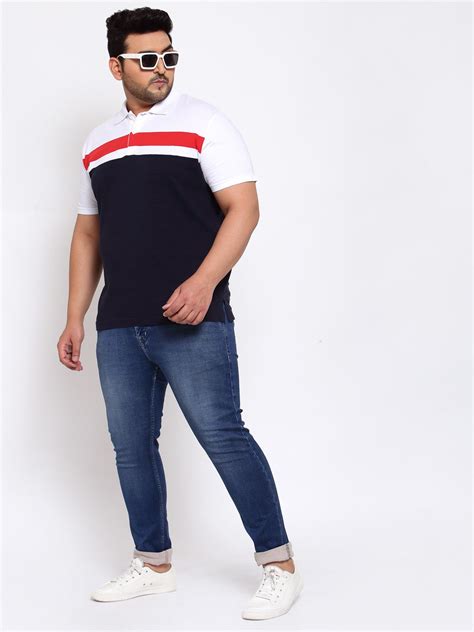 plusS Men Multi Colourblocked Polo Collar T-shirt – pluss.in