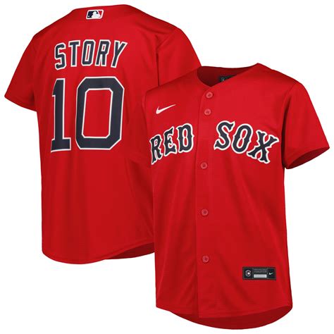 Youth Nike Trevor Story Red Boston Red Sox Alternate Replica Player ...