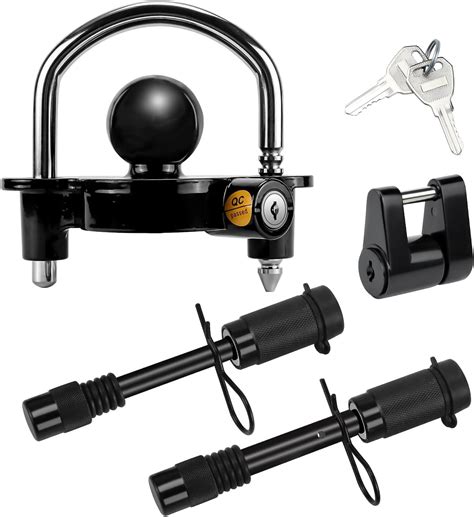 Amazon.com: Cenipar Trailer Hitch Lock Set Includes Black Universal ...