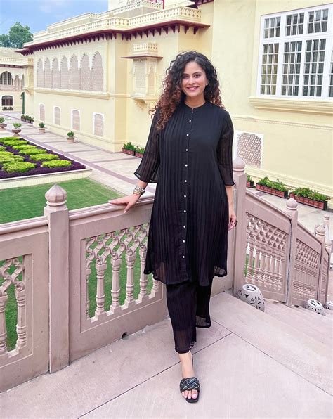 Shop Pearl On-Black Chiffon Co-Ordinate Set- Khoobsurat Eva