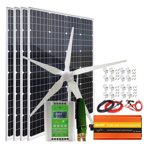 Buy 100W Solar Wind Kit Off Grid System for House 48V Battery Charger ...