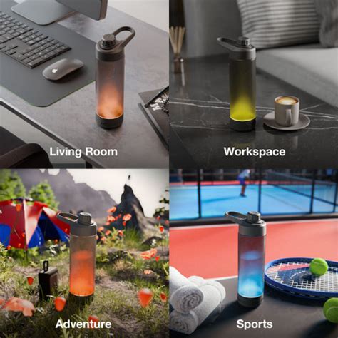 AQUAMINDER Smart Water Bottle Hydration Reminder Glow & Beep Feature ...