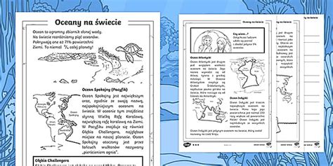 Oceany na świecie | Czytanie ze zrozumieniem