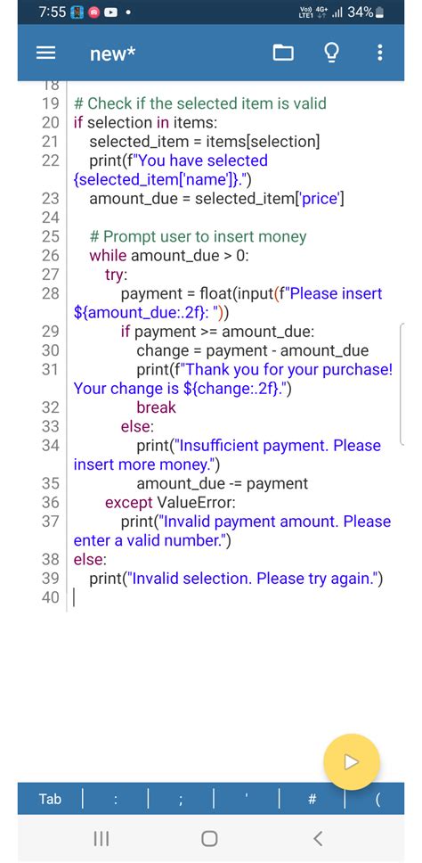 Image result for Vending Machine Code Python