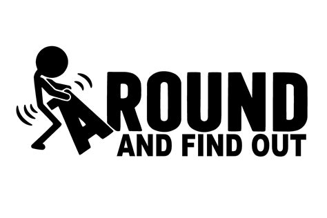 Amazon.com - F*ck Around And Find Out Decal, Empty Gas Tank Stick Figure, Funny Stick Figure ...