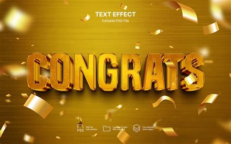 Congratulation text effect | Premium PSD