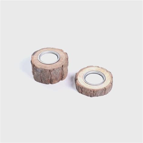 Buy Small Round Wooden Tea Light Candle Holders Online At HobbyIndia ...