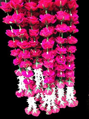 Buy SPHINX Artificial Marigold Fluffy Flowers and Golden/Silver Hanging ...