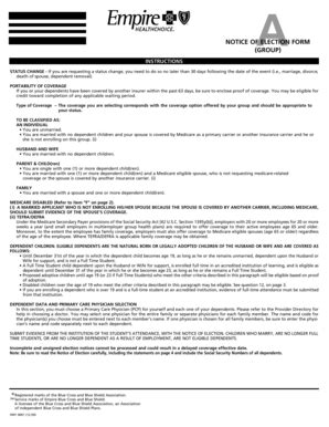 Fillable Online NOTICE OF ELECTION FORM (GROUP) - Inclusive Benefits ...