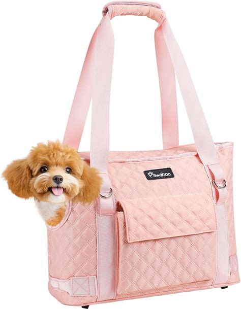 Pawaboo Dog Purse Carrier for Small Dogs with Pocket, Lightweight Dogs ...