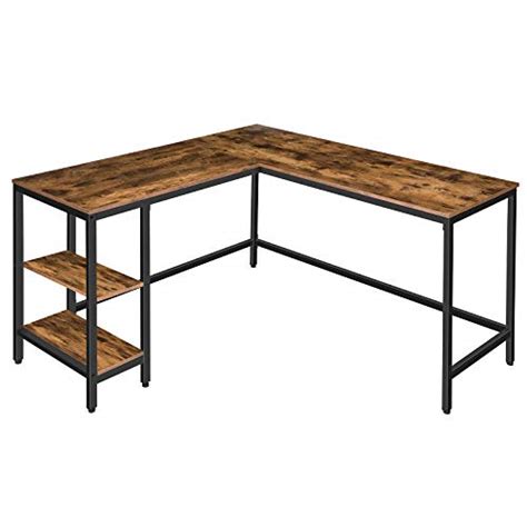 Buy HOOBRO L-Shaped Computer Desk, Industrial Corner Writing Desk with ...