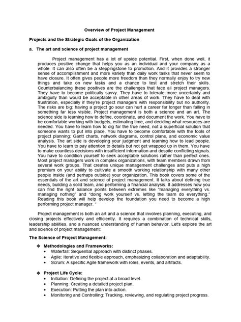 Image result for Project Management Plan Overview