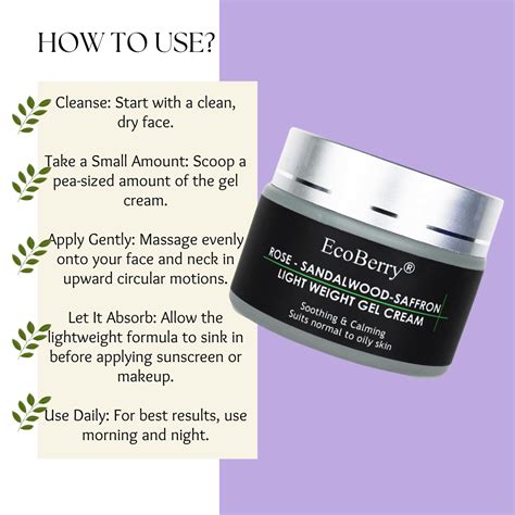EcoBerry Natural Face Gel Cream for Healthy Skin