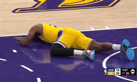 LeBron James screams and writhes around in pain after suffering scary ...