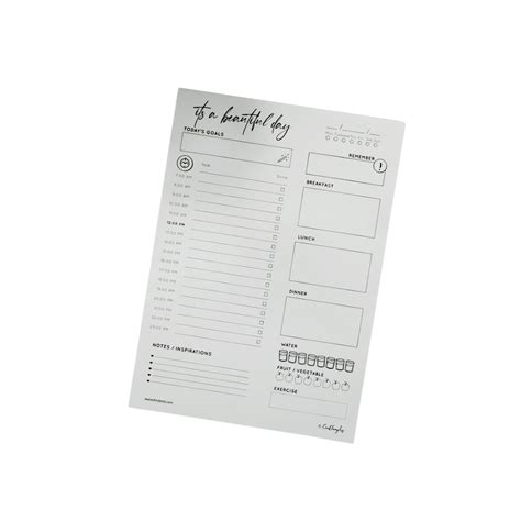 CrafTangles A4 Daily Planner PAD - The Minimalist, Soft back Desk ...