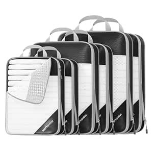 NICOSHOW 6 Set Compression Packing Cubes for Travel - Compressible ...