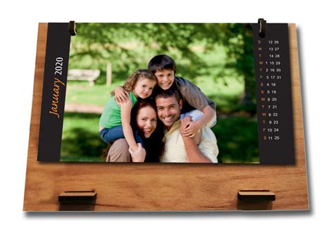 Personalized Table Calendar on MDF Stand | BrownCloud