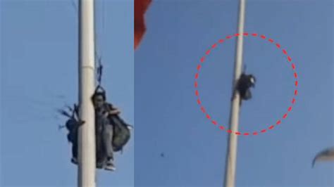 Paragliding accident, two trapped in high-mast light; rescue operation ...