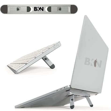 BKN® Premium Metal Folding Slim Flat Portable Laptop Stand Non-Slip ...